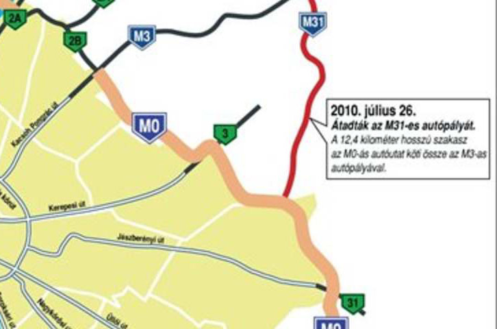M31 motorway, connection between M0 – M3 motorways (2013 – 2015)